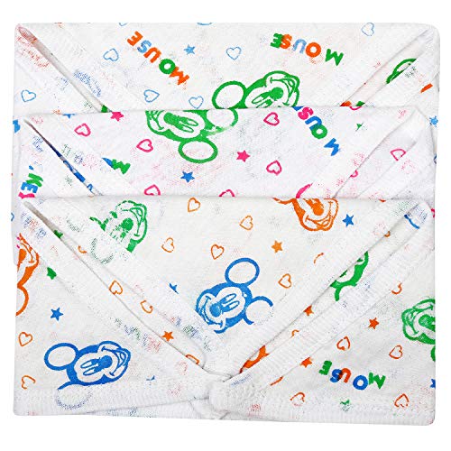 Image of Baby 100% Cotton Reusable Towel Nappies | Ultra Soft, & Washable Printed Cloth for Newborns | Gentle Cloth Diapers for Babies | Skin-Safe, Absorbent & Easy to Wash | Eco-Friendly (Pack of 6)