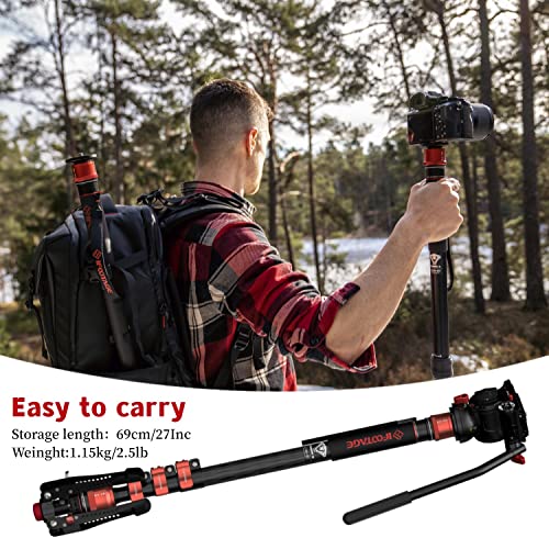 Ifootage Cobra 3 C180F-P Camera Monopod With Pedal Locking Control,Video Monopod，Professional Photography Tripod Monopod Suitable For Slr Cameras And Camcorders Carbon Fiber (71") #TOP5