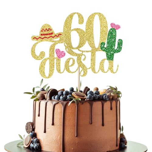 Leetaivie Fiesta 60th Birthday Cake TopperTaco Bout 60 Birthday Party Decor