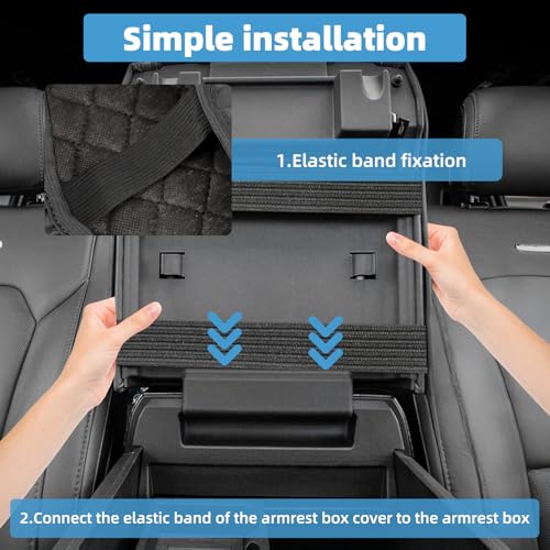 Image of Center Console Armrest Cover for Ford F150 2021 2022 2023 2024 2025 Fully Covered Anti-Scratch Protector Interior Accessories(Only for Bucket Seat Console)