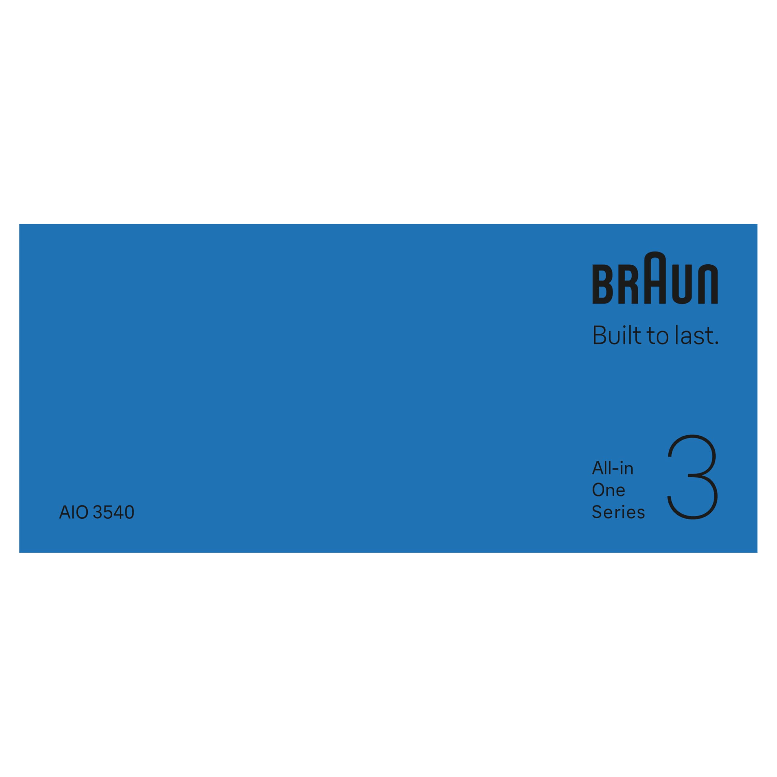 Braun AIO3540 - Kit de afeitado todo en uno serie 3, 8 en 1, hoja ultrafina, 14 longitudes, corte preciso para cara y cabello, duración de 50 minutos, estilo fácil y rápido, color gris