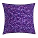 ABAKUHAUS Astratto Federa Fodera Cuscino, Irregolare del Modello di Puntini, Copricuscino Quadrato Decorativo, 45 cm x 45 cm, Scuro Lavanda e Multicolore