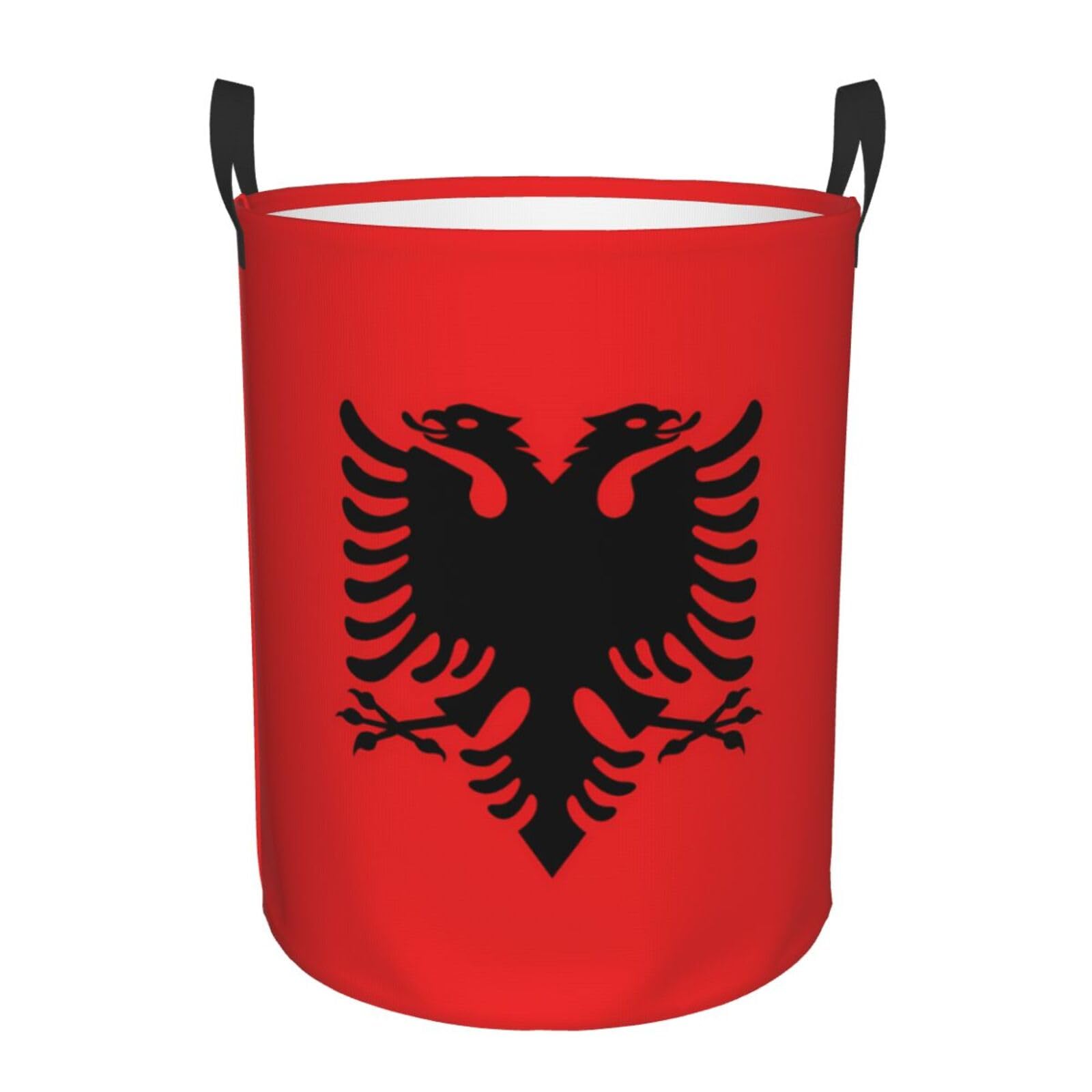 M Collapsible Albanian flag Print Circular Hamper Round