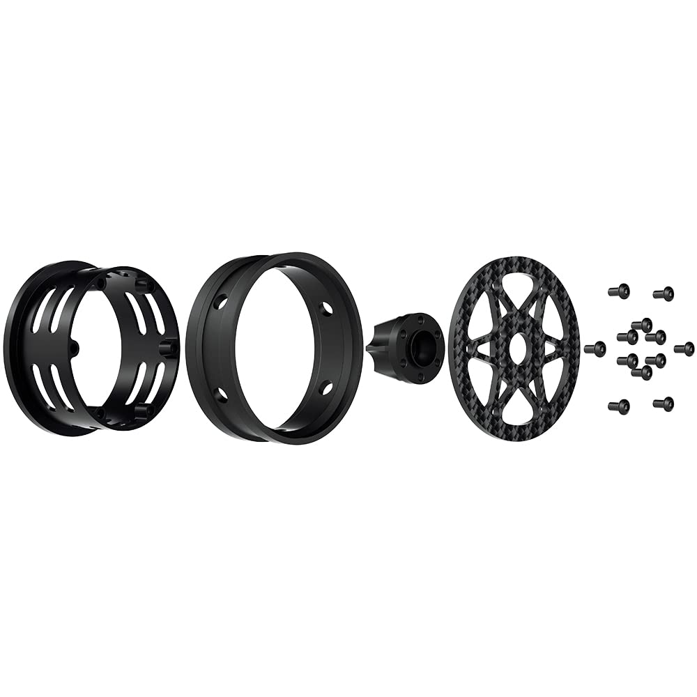1.9 Inch RC Crawler Wheels With Carbon Fiber Faceplate - Fits SCX10, TRX4, TRX6 And More 1/10 Scale Models