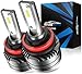 Marsauto H11 LED Headlight Bulbs, M2 Series H8 H9 Low Beam/Fog Light Bulb, CANbus Ready IP67 CSP Chips 6000K Cool White Replacement Bulbs