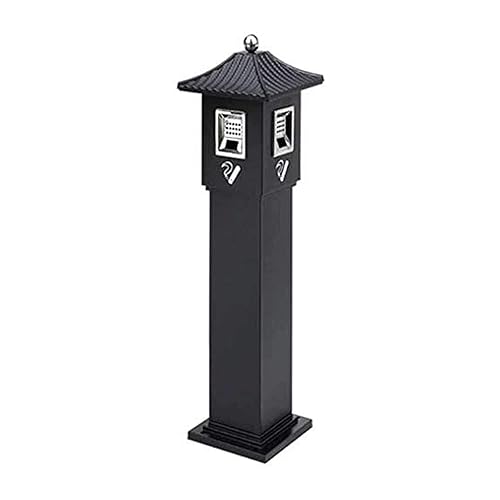 Bote de basura Stainless Steel Outdoor Ashtray Vertical Cigarette Butt Column Fixed Hotel Outdoor Trash Can with Ashtray Out Smoke Head Tube