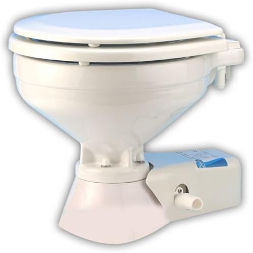 Vista 3 de Jabsco 37255 Series, kit de conversión de inodoro manual a eléctrico marino con bomba de admisión, descarga silenciosa