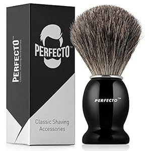 Perfecto Synthetic Bristles Shaving Brush For Men, Engineered for The Best Shave of Your Life. Shave Brush for Wet Shave for Safety Razor – Barbers Accessories, Gift For Him