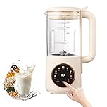 8 in 1 Nut Milk Maker Machine, 1400ml Automatic Soy Milk Maker Machine with 16 Leaves Blades, Noise-Insulating Cover, Homemade Plant-Based Milk, Oat, Almond, Juice with Delay Start, Self Cleaning