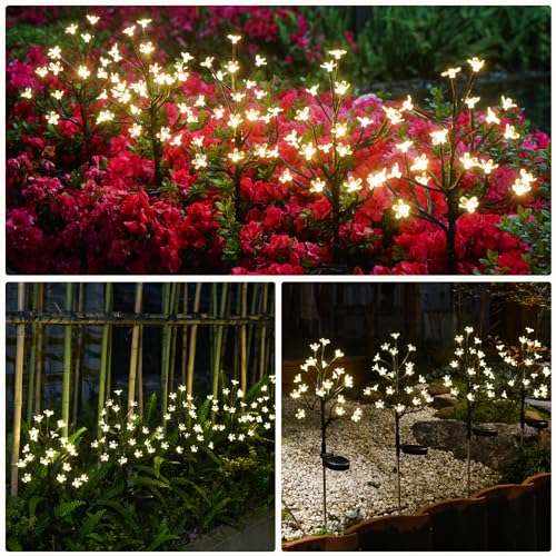 Iueecen IU001 Solar Flowers Lights Garden Decor, Solar Garden Lights Outdoor Decorative,2Pack 40Led Solar Lights Outdoor Garden Waterproof Fairy Lights thumb #4