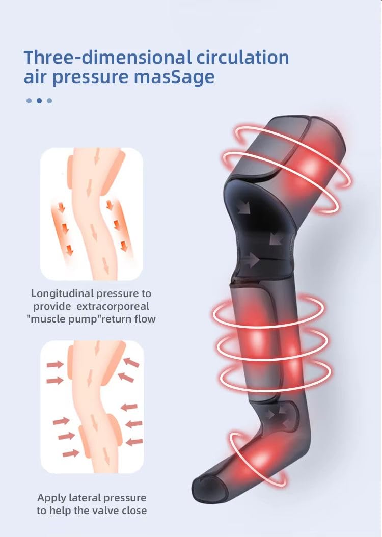 AHP Air Compression Full Leg Massager with Heat Therapy for Foot, Calf, Thigh Recovery, with Handheld Controller, Leg Massager for Pain Relief and Blood Circulation (Black) A-1 (Large) AHP Air Compression Full Leg Massager with Heat Therapy for Foot, Calf, Thigh Recovery, with Handheld Controller, Leg Massager for Pain Relief and Blood Circulation (Black) A-1 (Large)