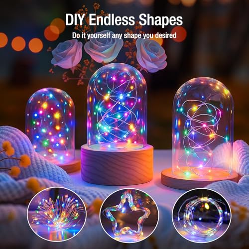 Image of 10 Pack Fairy Lights Battery Operated - 7ft 20 Led Twinkle Lights 3 Modes, Bulk Mini String Lights Waterproof for Mason Jars Vases DIY Party Wedding Decoration Christmas -Multi-Colored