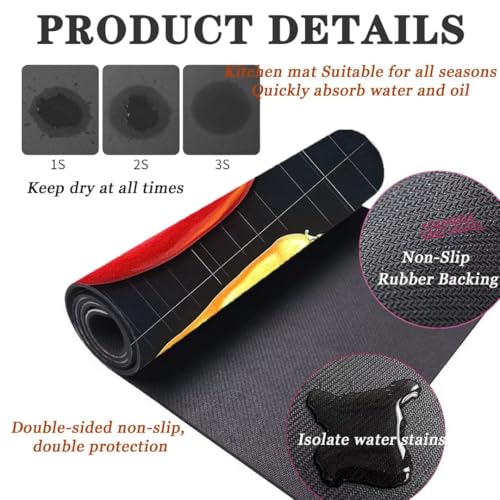 Alfombras de cocina Chilli 120x180 y 120x360 cm en pack de 2 piezas 3