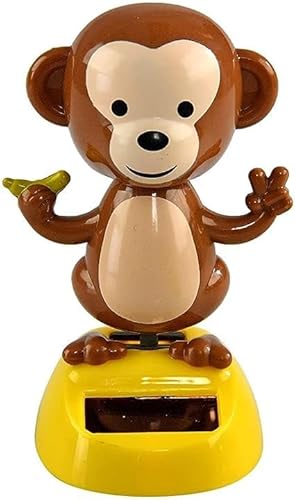 Cute Monkey Solar Power Dancing Monkey Figure for Car Dashboard Desktop Decor for Kids Teens Solar Power Kits Auto Parts