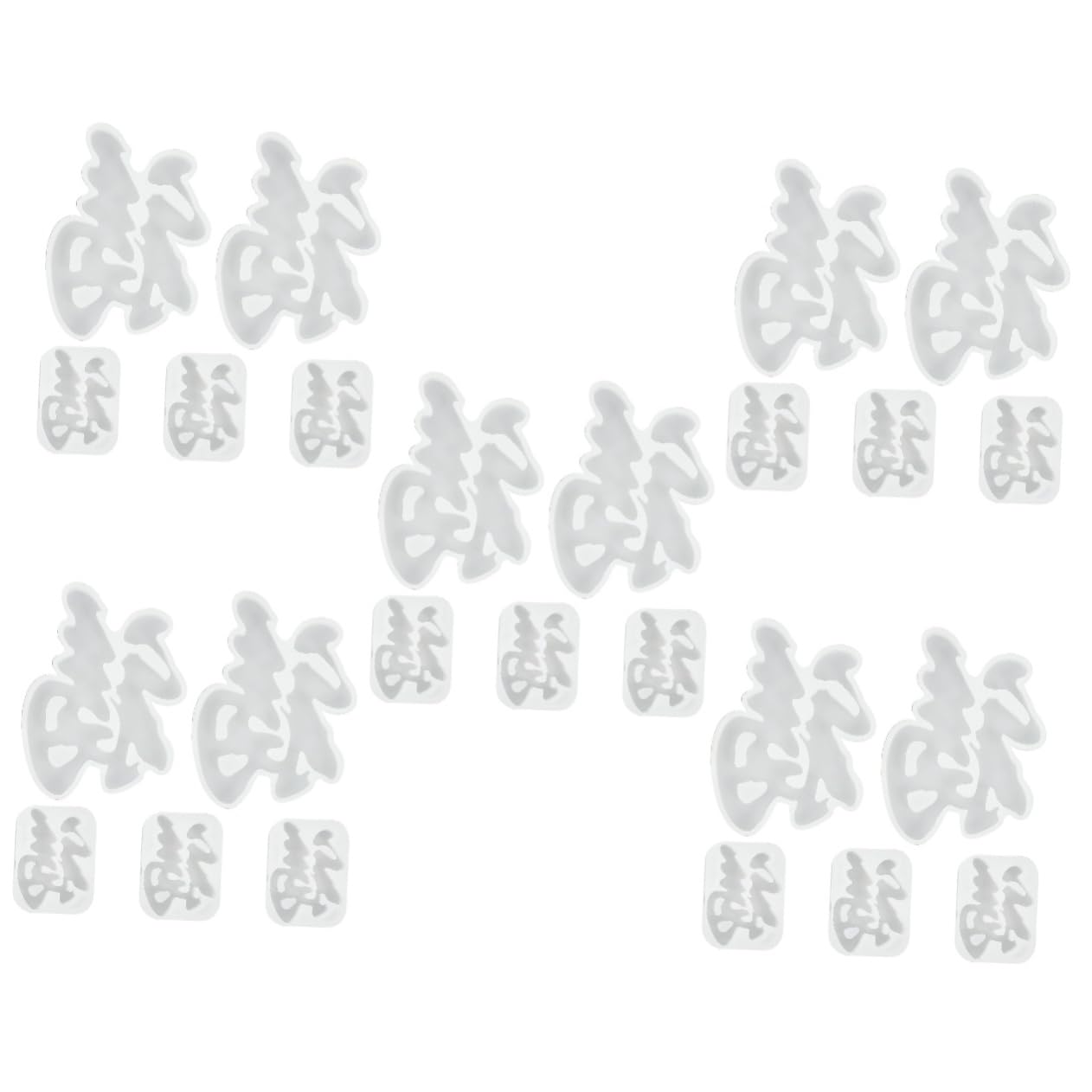 Didiseaon 25piezas Molde De Silicona Fu Character Para Diy Decoración De Hogar y Accesorios Resistente y Flexible Para Manualidades De Año