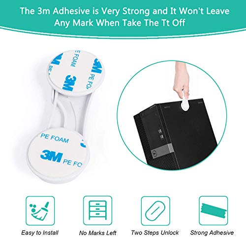 image for Baby Child Safety Cabinet Locks,GiMe-US Easiest 3M Adhesive Baby Proof