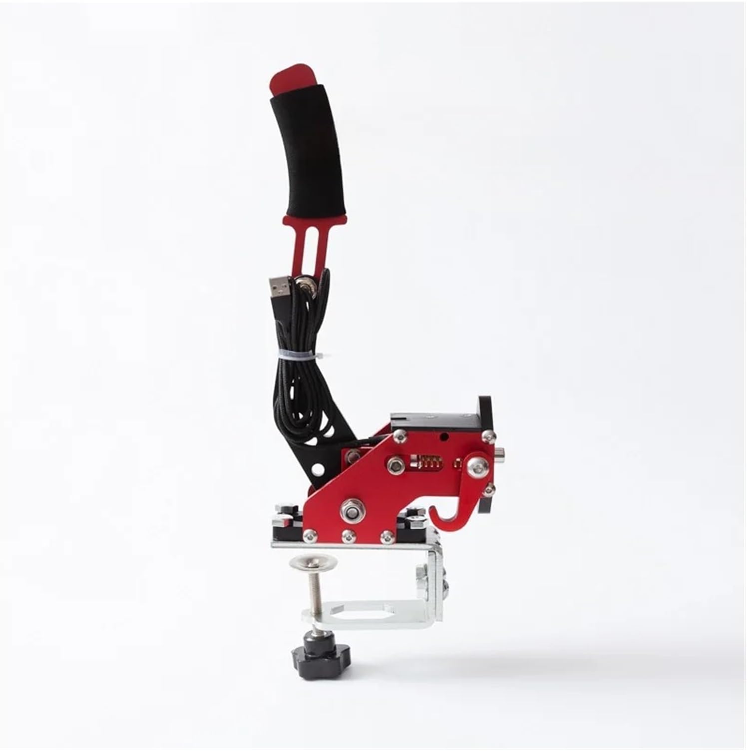 Parking Brake Actuator PC Game Handbrake Computer Racing Simulator Linear Drift Hand Brake (With CLAMP) For Logitech G923 G29 G27 G25 PXN V9 V10 V1(Red)