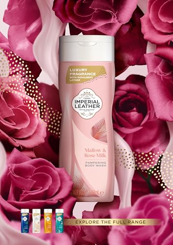 Imperial Leather Mallow & Rose Milk Pampering Body Wash Shower Gel, Signature Oil Blend, Creamy Lather, Gentle Skin Care - Image 4