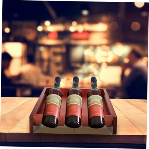 Soporte de madera para botellas de vino de mesa miniatura 6