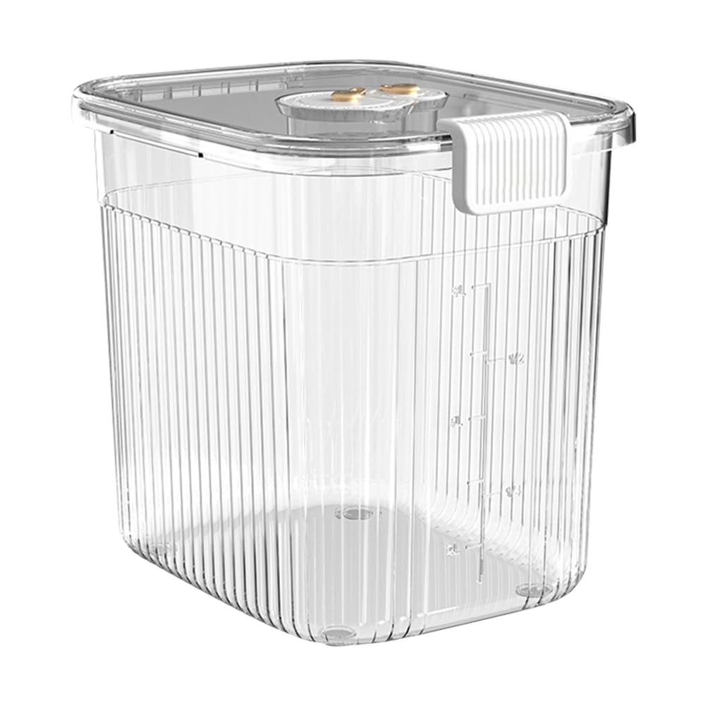 5/10 kg Reis-Aufbewahrungsbox, versiegelte Müslibehälter, insektenfest, Getreidebehälter, feuchtigkeitsbeständig, großes Fassungsvermögen, Heimküchenbedarf (Weiß, 10 kg)