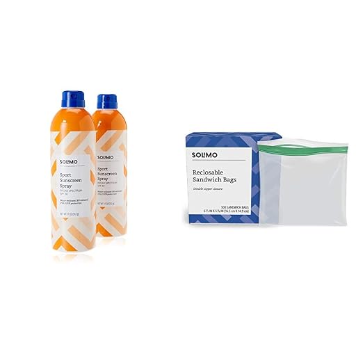 Solimo Sport Sunscreen Spray and Storage Bags