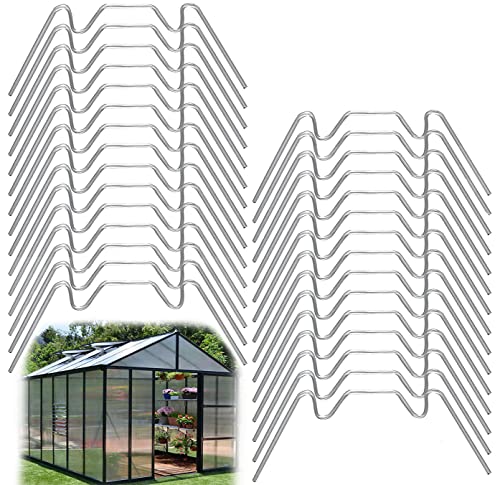 Stainless Steel Greenhouse Glass Clips - 30Pcs Rust Resistant Spring Clips for Glass Panels