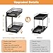 mixeshop Under Sink Organizer, 2 Tier Under Sink Organizers and Storage, Adjustable Height, Slide out Metal Cabinet Organizers, Pull out Cabinet Storage Drawer Shelf for Kitchen Bathroom Black 1Pack