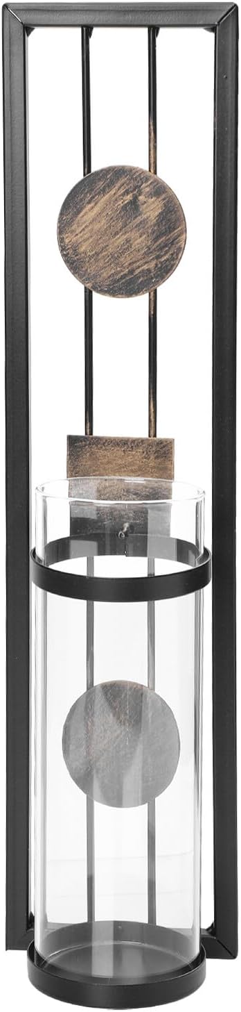 Wall Hanging Iron Candlestick Decorative Wall Candle Stand for Home Vintage Style for Living Bedroom Artistic Sconce Gift for Weddings and Housewarming