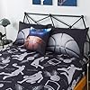 ADASMILE A & S 6 Pieces Basketball Comforter Set Twin Black Basketball Bedding for Boys Kids Teens Sport Bed in A Bag Comforter with Balls Sheets All Season Sports Themed Bed Set for Home Decor #4
