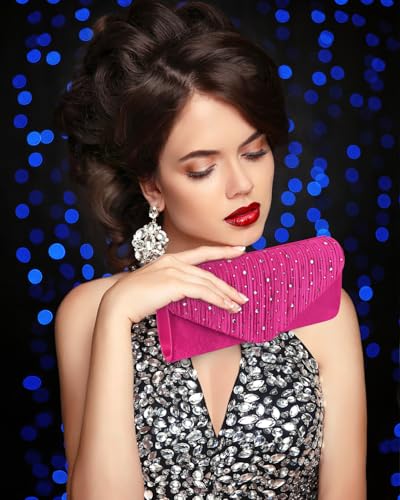 Image of TINDTOP Evening Clutch Purses for Women Handbags for Formal Wedding Party Cocktail Prom Crossbody Shoulder Envelope Bag | for Formal Wedding