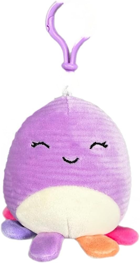 Squishmallow 3.5 Inch Clip Squisharoy Squad (Beula The Octopus)