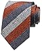 Vizakiss Men's Copper Navy Blue Grey Geometric Striped Patterned Ties Burnt Orange Trendy Fashion Business Neckties