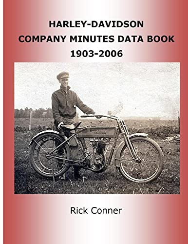  Harley-Davidson Company Minutes Data Book 1903-2006