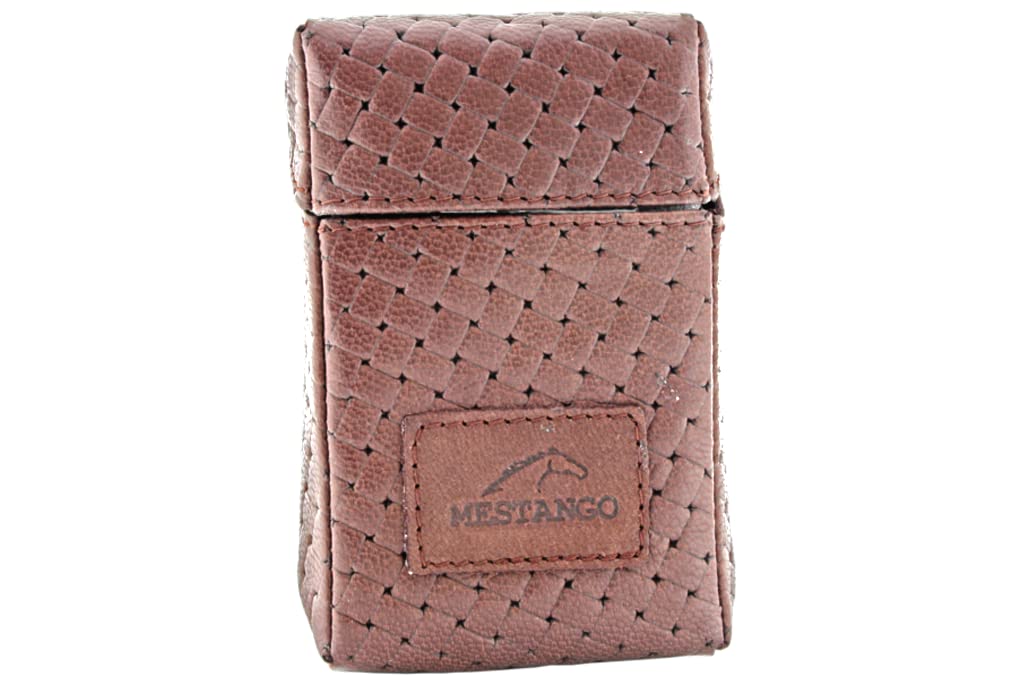 Mestango Cigarette Case Kingsize Pack 20101-2 / Brown Leather / Made in Greece