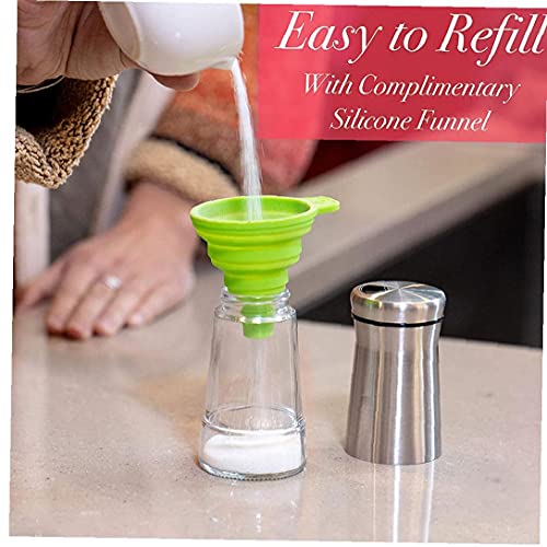 Kruiden opslagzout peper shaker roestvrij stalen kruiden Dispenser Kruidenpot met gietopeningen 2 stks - Afbeelding 4