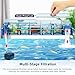 Multi-Stage Hang-On-Back Aquarium Filter for 20-50 Gallon Fish Tanks Waterfall Oxygenation & Ultra-Quiet HOB Filter System with Splash Guard & Dual Mounting (18 Inch)