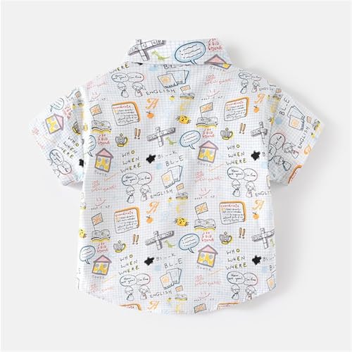 Short Sleeve Aloha Shirt for Toddler Boys Tropical Hawaiian Shirt Kids Button Down Collared Tops Cute Summer Shirts2