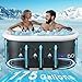Wxtkkom Upgraded 175 Gal XXL Large Oval Ice Bath with Air Ring, Multi-Layered Portable Cold Plunge Tub for Athletes, Foldable & Inflatable Cold Tub Recovery at Home, Outdoors,Gym Use Bathtubs.