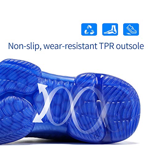 Image of VITUOFLY Kids Basketball Shoes Boys Sneakers Girls Mid-top Sports Shoes | Ankle protection, Non-slip TPR outsole, Cushioned shock-absorbing EVA midsole, Indoor outdoor sports for little & big kids