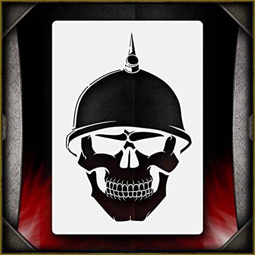Skull 30 AirSick Airbrush Stencil Art Design Template