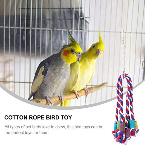 POPETPOP Gaiola de Papagaio Brinquedos para Mordedura Pássaro Corda Mordida para Mastigar Gaiola Bri