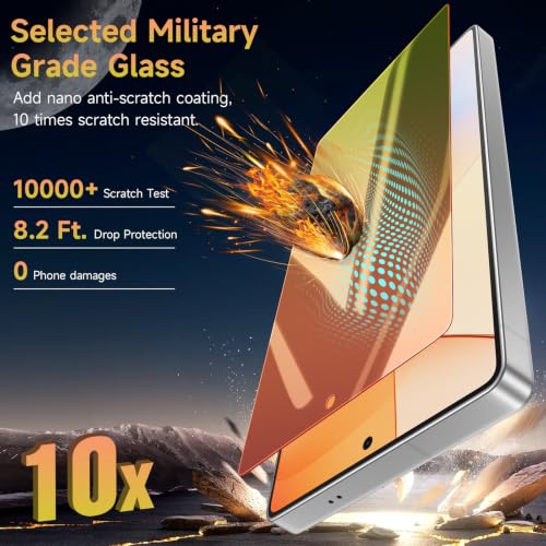 Image of 2 Pack for Samsung Galaxy S25 Ultra Privacy Screen Protector | Red to Green Gradient Anti-Spy Glass Film, Shatterproof, Anti-Scratch, Mirror Finish, Touch Sensitive, Easy Installation