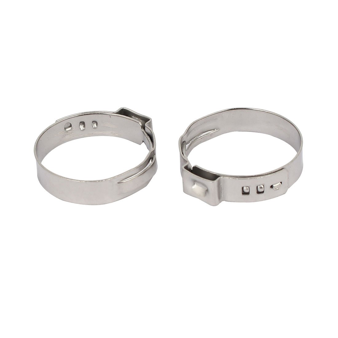 Aexit 23.9mm-27.1mm 304 Clamps Stainless Steel Adjustable Cable Pipe Tight Hose Strap Clamps Clamps 5pcs