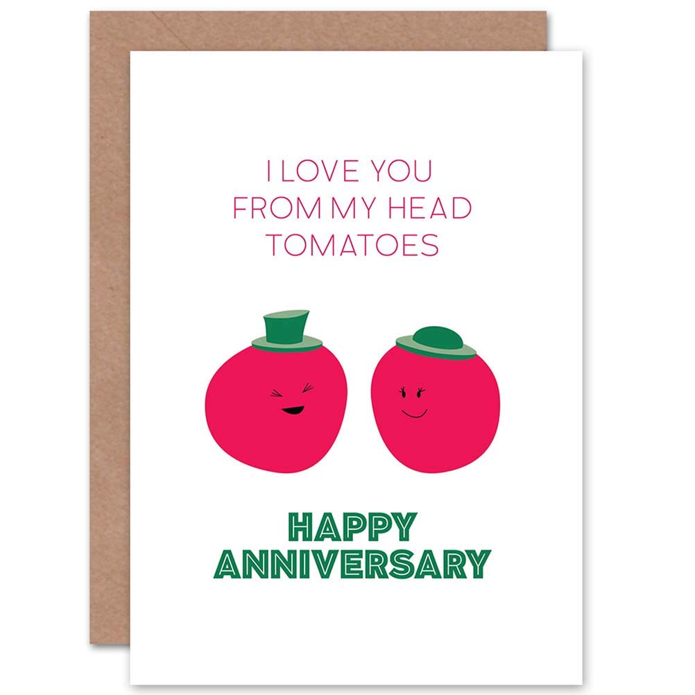 Wee Blue Coo CARD ANNIVERSARY WEDDING TOMATO PUN LOVE GIFT