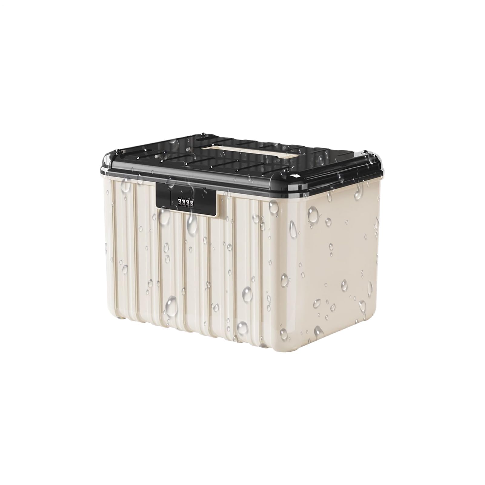 Caja de almacenamiento segura – Caja fuerte portátil con cerradura de es C de 4 dígitos construcción de polipropileno ideal para dinero en efectivo joyas documentos les gadts y recuerdos