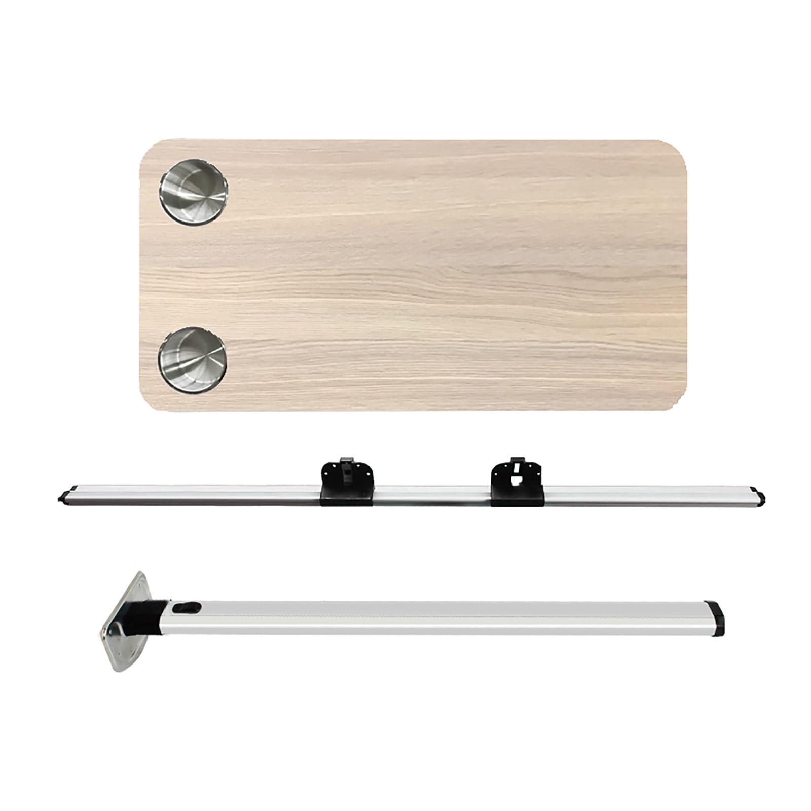 Mesa Plegable Camping para RV, Mesa Plegable Pared, Adecuada para Autocaravanas, Patas Plegables + Mesa + Kit Deslizante (Color : B)