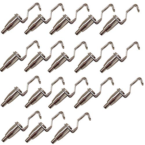 Image of HAN SHENG 18 Pack Adjustable Gallery Hooks, Metal Wire Hangers Wall Art | Iron Alloy, Fits 1-2mm Cable, Heavy Duty, Rustproof, Easy Install, Home Decor, Canvas Frames, Versatile Display
