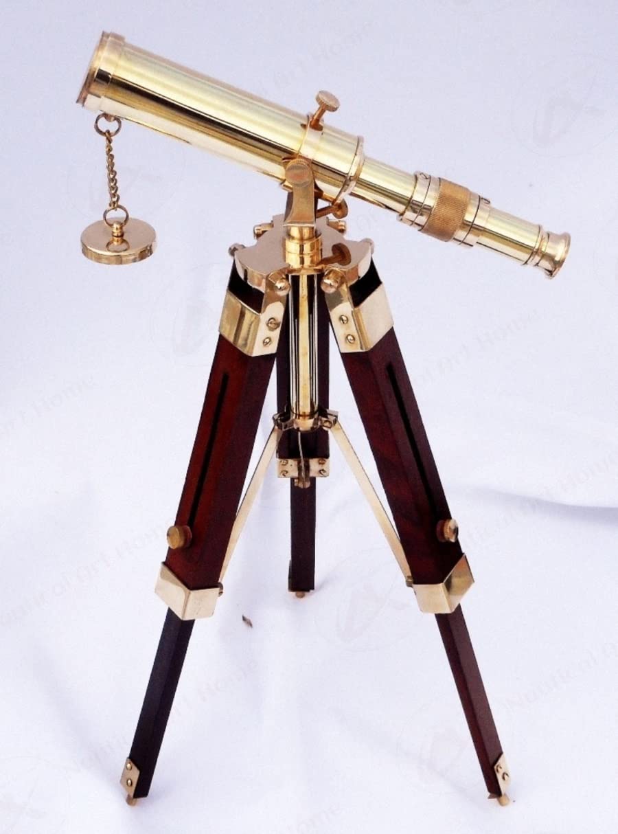 Amazon.co.jp: 真鍮製望遠鏡 スタンド付き - 10インチ 卓上