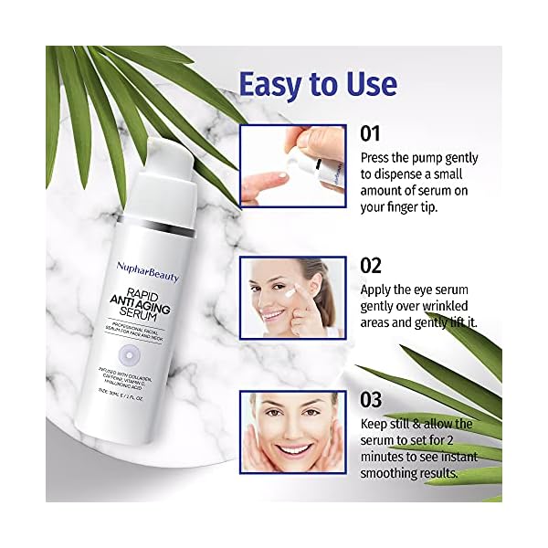 Rapid Anti-Aging Serum - Rapid Anti Wrinkle Serum, Advanced Formula, Professional facial serum for Eye Bags, Dark Circles, Wrinkles, Crows Feet, fine lines (30 mL)