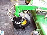 Jungle Jim’s Large Mower Holder, Caster Wheel Lockdown for Zero Turn Mowers (ZTR), Fits 10.5'–12.5' Caster Tires, Secure Transport for Lawn and Landscape Trailers, Removable and Lockable Design